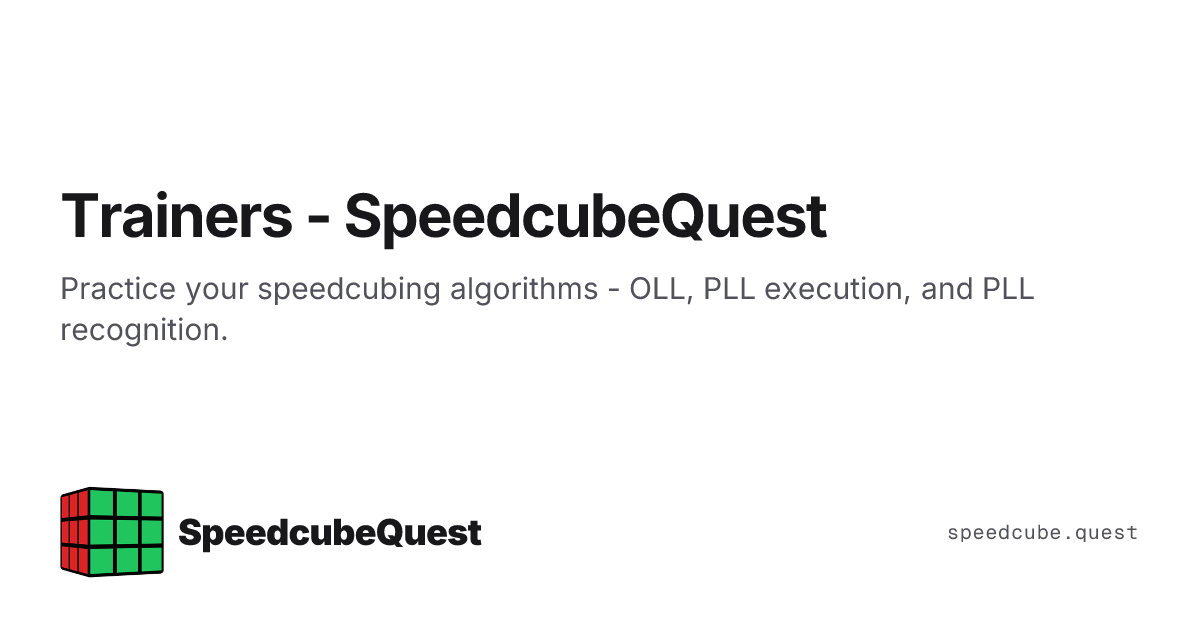 Trainers - SpeedcubeQuest