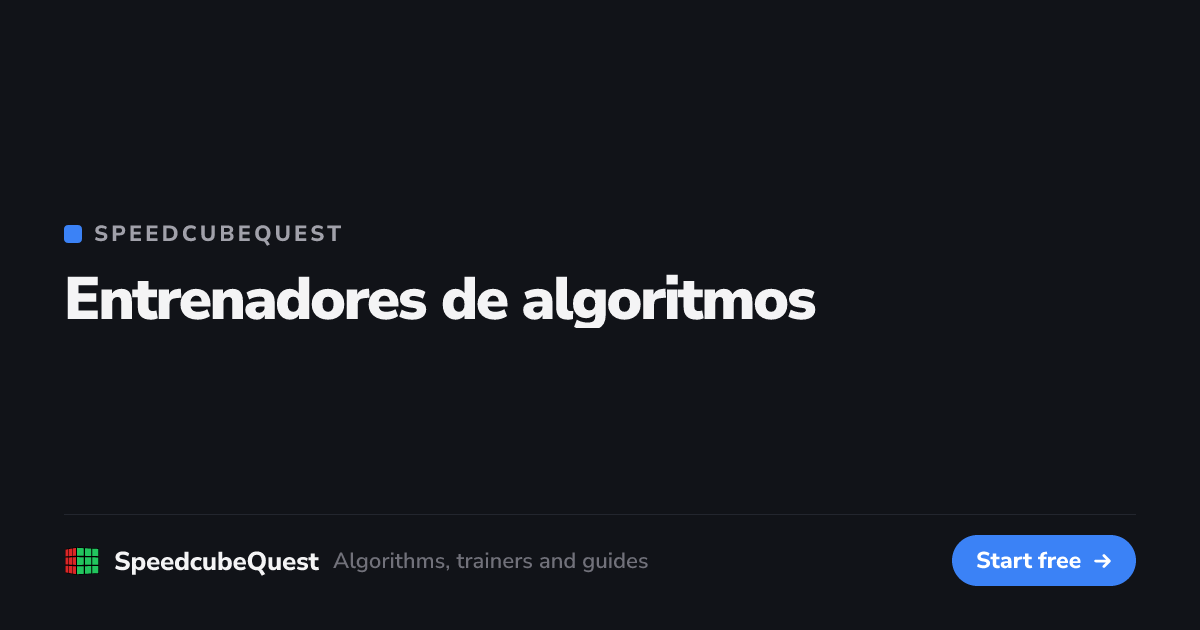 Entrenadores de algoritmos - SpeedcubeQuest